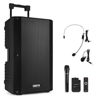 Vonyx VSA700 ABS 15" PA System, trådlös handmik &amp; headset, 1000w