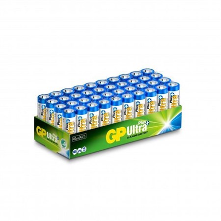 Batteri - GP Ultra Plus Alkaline MN1500 1.5V AA, LR6, 40-pack bulk