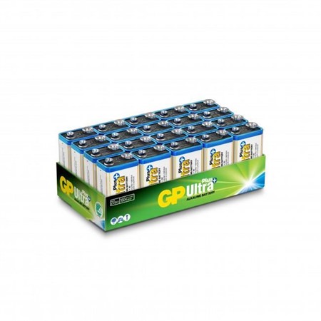 Batteri - GP Ultra Plus Alkaline MN1604 9V 6LF22, 10-pack bulk