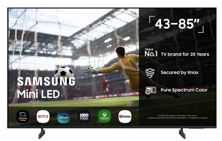 Samsung 55" TU55M72HBUXNA, 4K Mini LED, 3xHDMI, BT, WiFi, Opt ljud