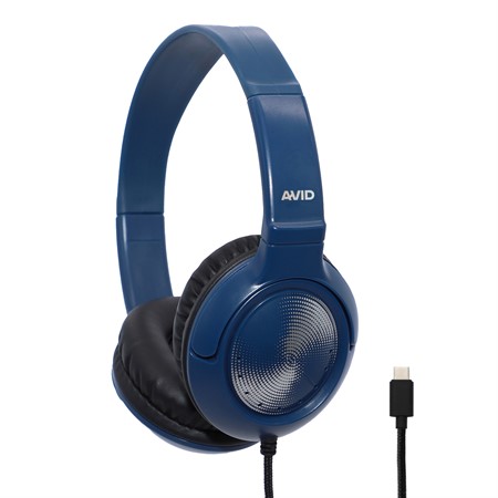AVID AE-54 USB-C Blue Hörlur för skola - Klasspack 15 enheter