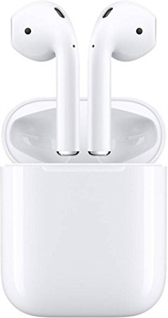 Apple AirPods v2, trådlösa hörlurar, bluetooth, vit
