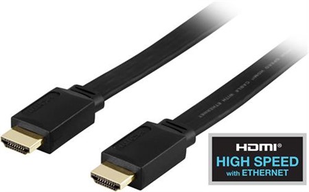 HDMI-kabel Deltaco ha-ha platt 3m