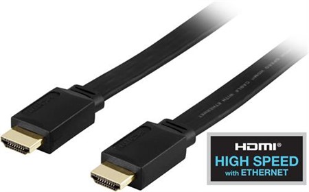 HDMI-kabel Deltaco ha-ha platt 1m