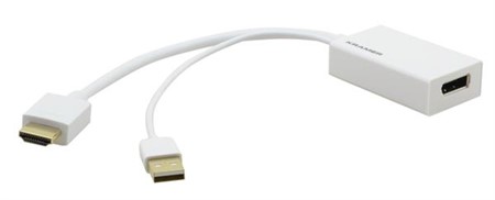 Adapter Kramer HDMI ha - DisplayPort ho, 4K, USB-ström, 0.2m