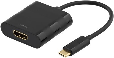 Adapter Deltaco USB C ha - HDMI ho 0.1m