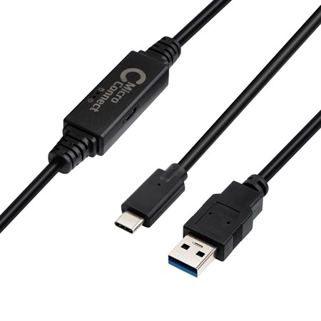 Kabel USB-C MicroConnect USB-C ha - USB-A ha 5m, 7.5W, USB3.0, 5Gb