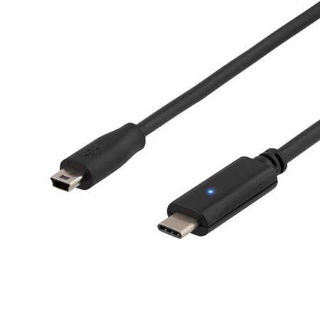 USB-kabel C - USB B mini ha 1m