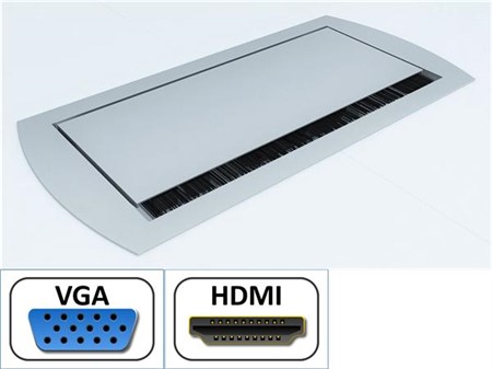 Uttag bord - Götessons Power Box 3xel, 1xnät, VGA, 3.5mm ljud, HDMI