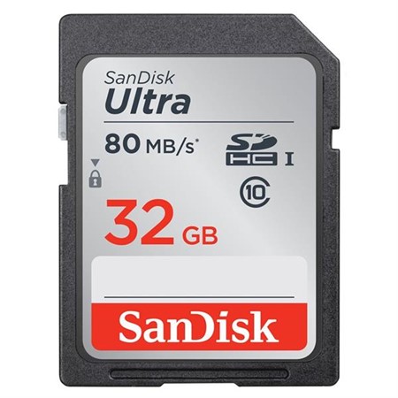 Sandisk SDHC Ultra 32GB 80MB/s UHS-1 Class 10