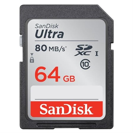 Sandisk SDXC Ultra 64GB 80MB/s UHS-1 Class 10