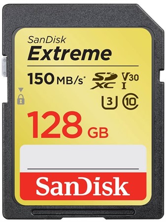 Sandisk SDXC 128GB Extreme Pro UHS-1 150MB/s Cl 10