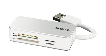 Minneskortsläsare Deltaco USB-A SD/MicroSD