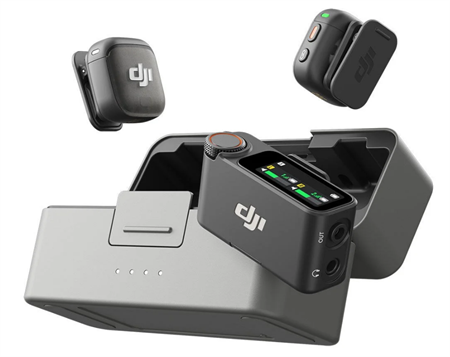 DJI Mic 3 mobil/kamera (2xsändare, laddare, mottagare med USB-C/3.5mm)